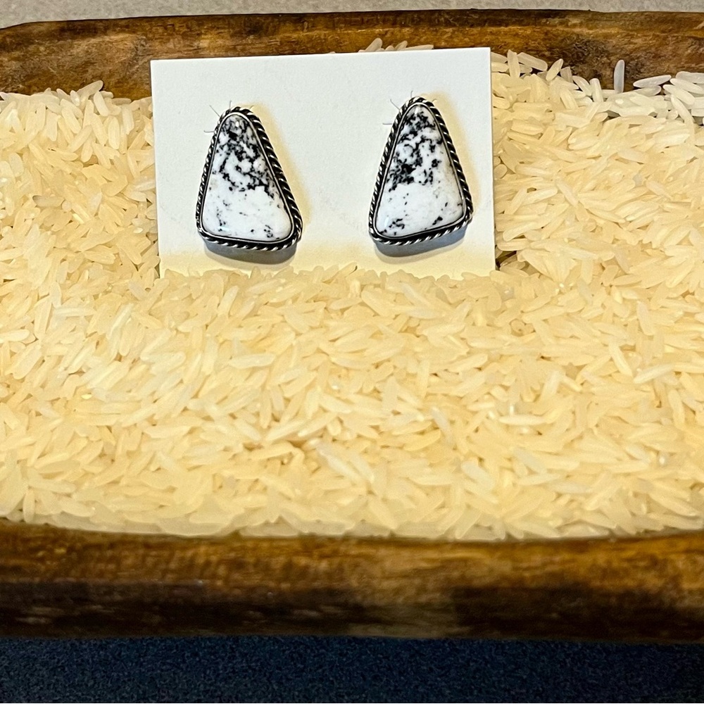 White Buffalo Earrings